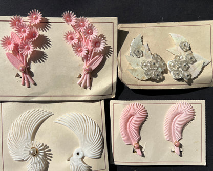Job Lot of Vintage Clip On Earrings for Repair or Repurposing