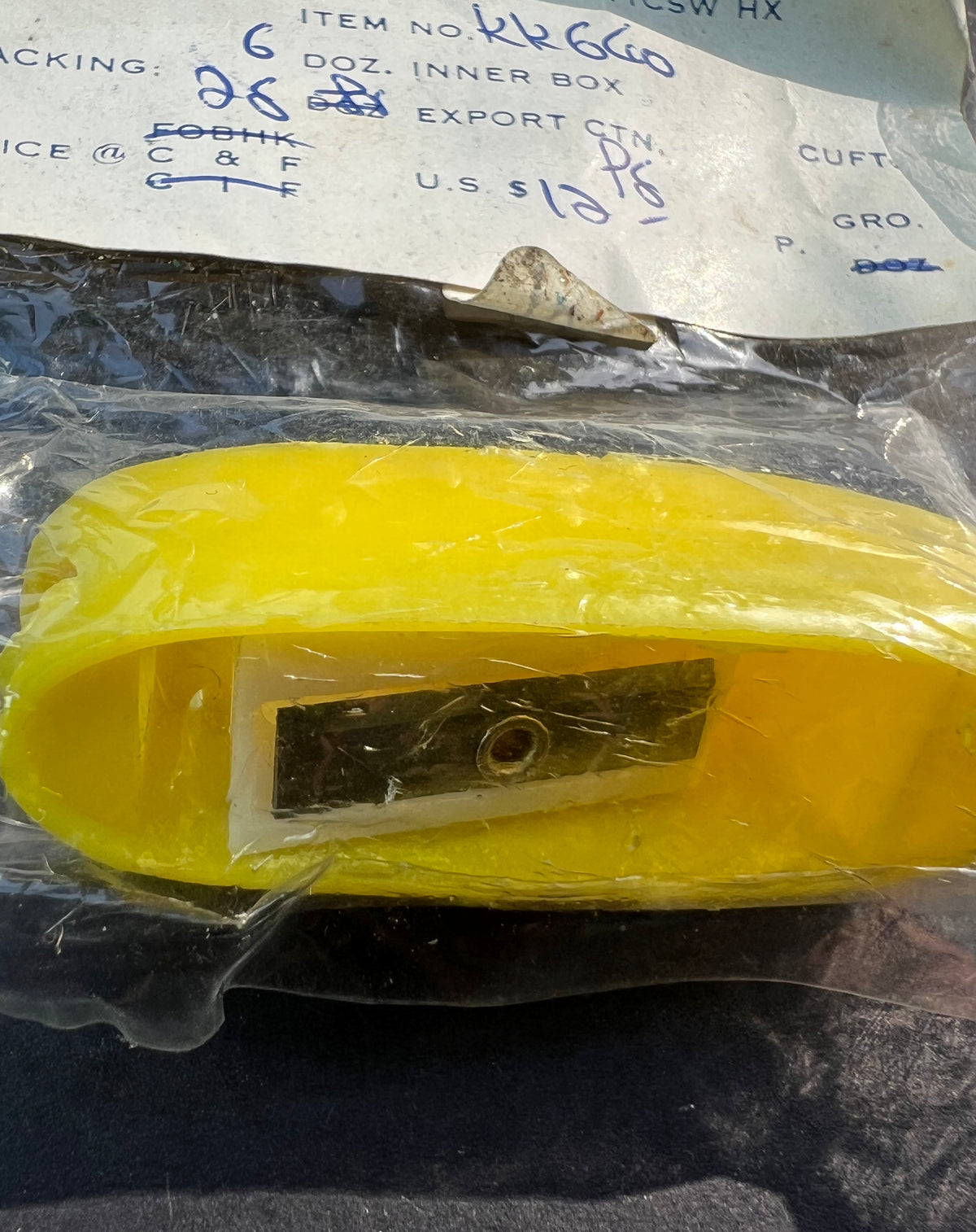 Yellow Steamship Pencil Sharpener - Vintage Hong Kong Salesman's Sample