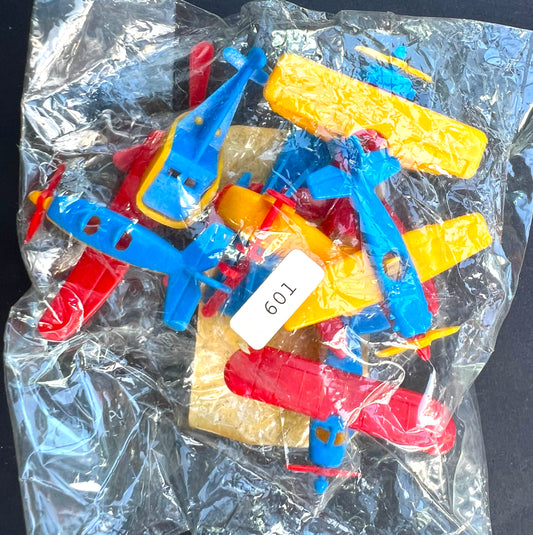 Vintage Hong Kong Salesman's Sample - 6 Brightly Coloured Aeroplanes - All Different.