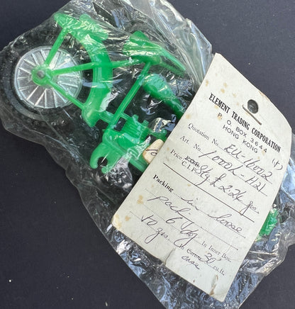 Vintage Hong Kong Salesman's Sample - Green Motorbike Toy.