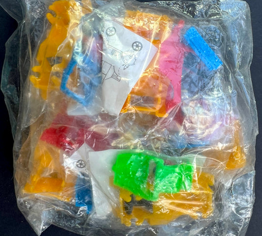 Vintage Hong Kong Salesman's Sample - 6 Build It Yourself Brightly ColouredOld Fashioned Cars