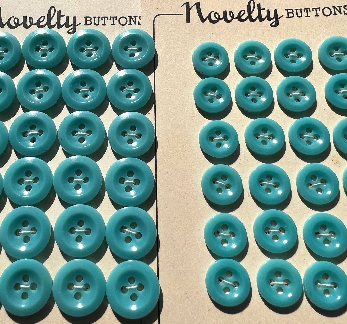 Turquoise 1940s Buttons - 24 x 1cm or 1.3cm