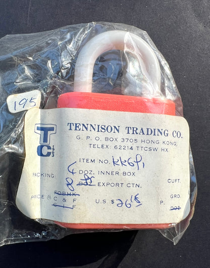 Pink Padlock Pencil Sharpener - Vintage Hong Kong Salesman's Sample