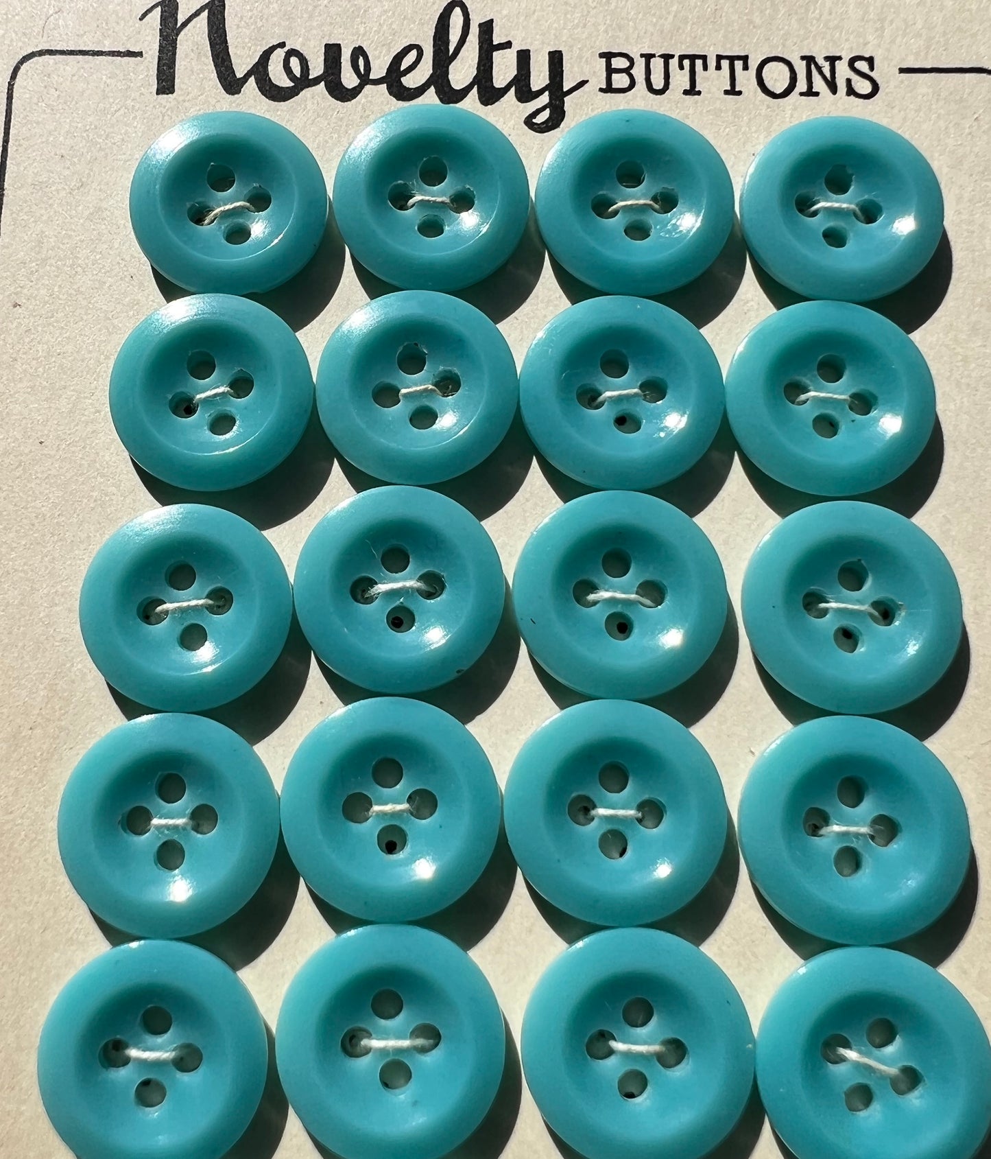 Turquoise 1940s Buttons - 24 x 1cm or 1.3cm