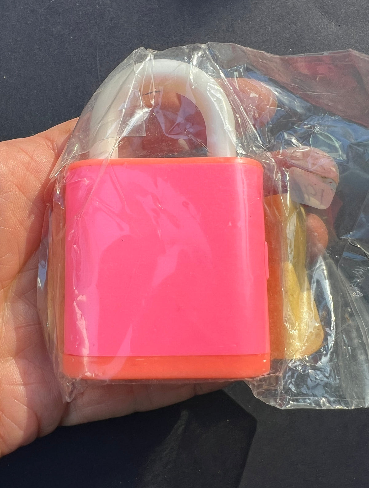 Pink Padlock Pencil Sharpener - Vintage Hong Kong Salesman's Sample