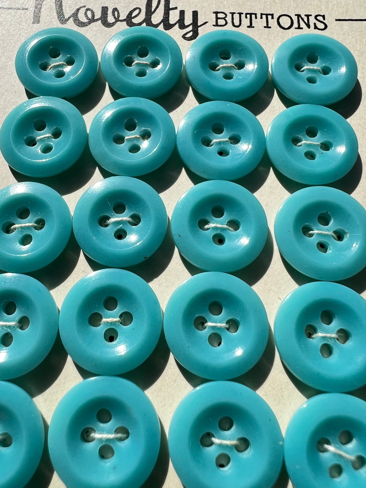 Turquoise 1940s Buttons - 24 x 1cm or 1.3cm