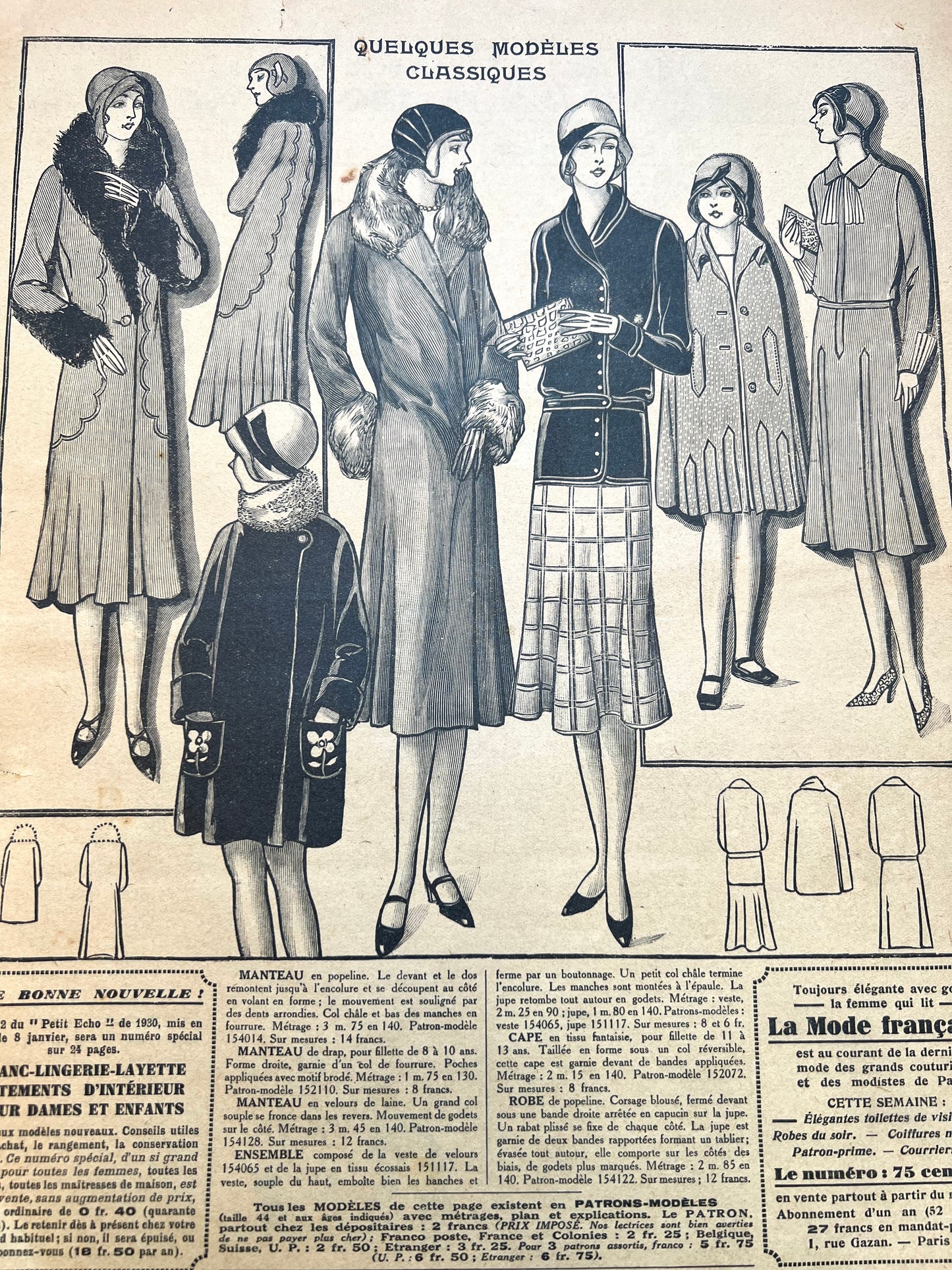 Charming 1920s Christmas Scenes in December 1929 French Petit Echo de la Mode