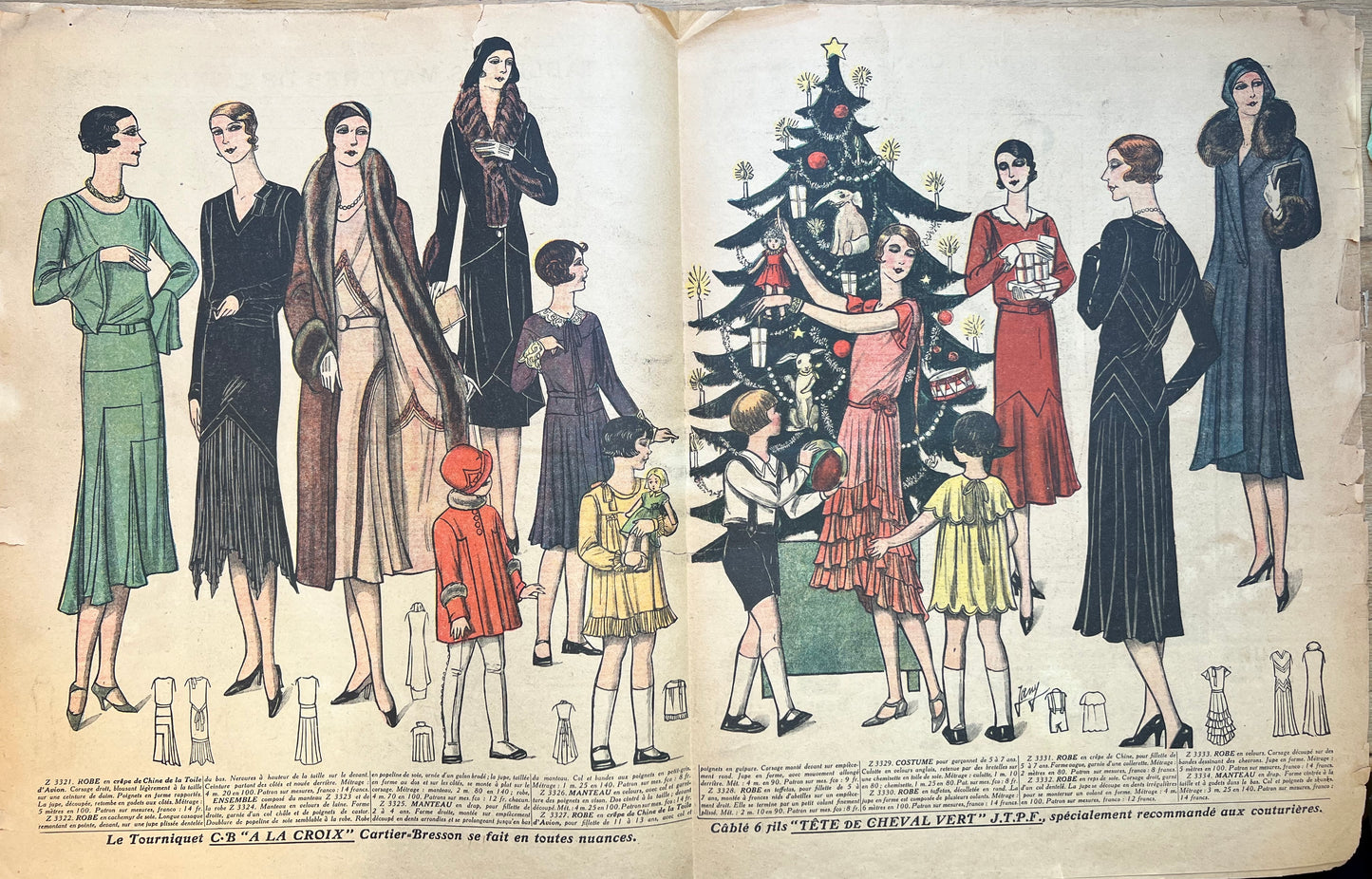 Charming 1920s Christmas Scenes in December 1929 French Petit Echo de la Mode