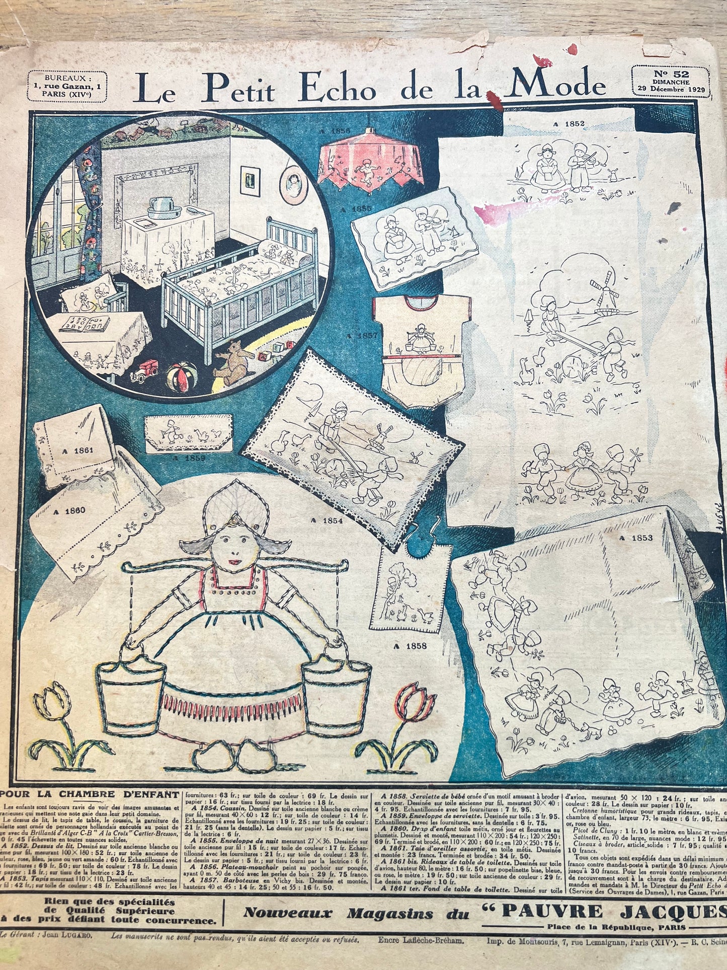 Charming 1920s Christmas Scenes in December 1929 French Petit Echo de la Mode