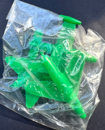 3 Green Toy Planes - Possibly Whistles