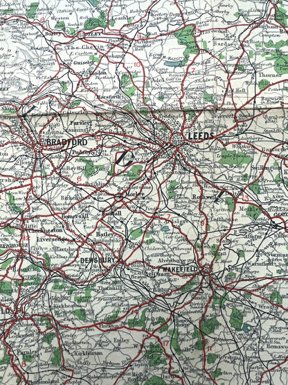 YORK (Section 3) of 1900s Bartholomew’s ROAD MAP of ENGLAND and WALES