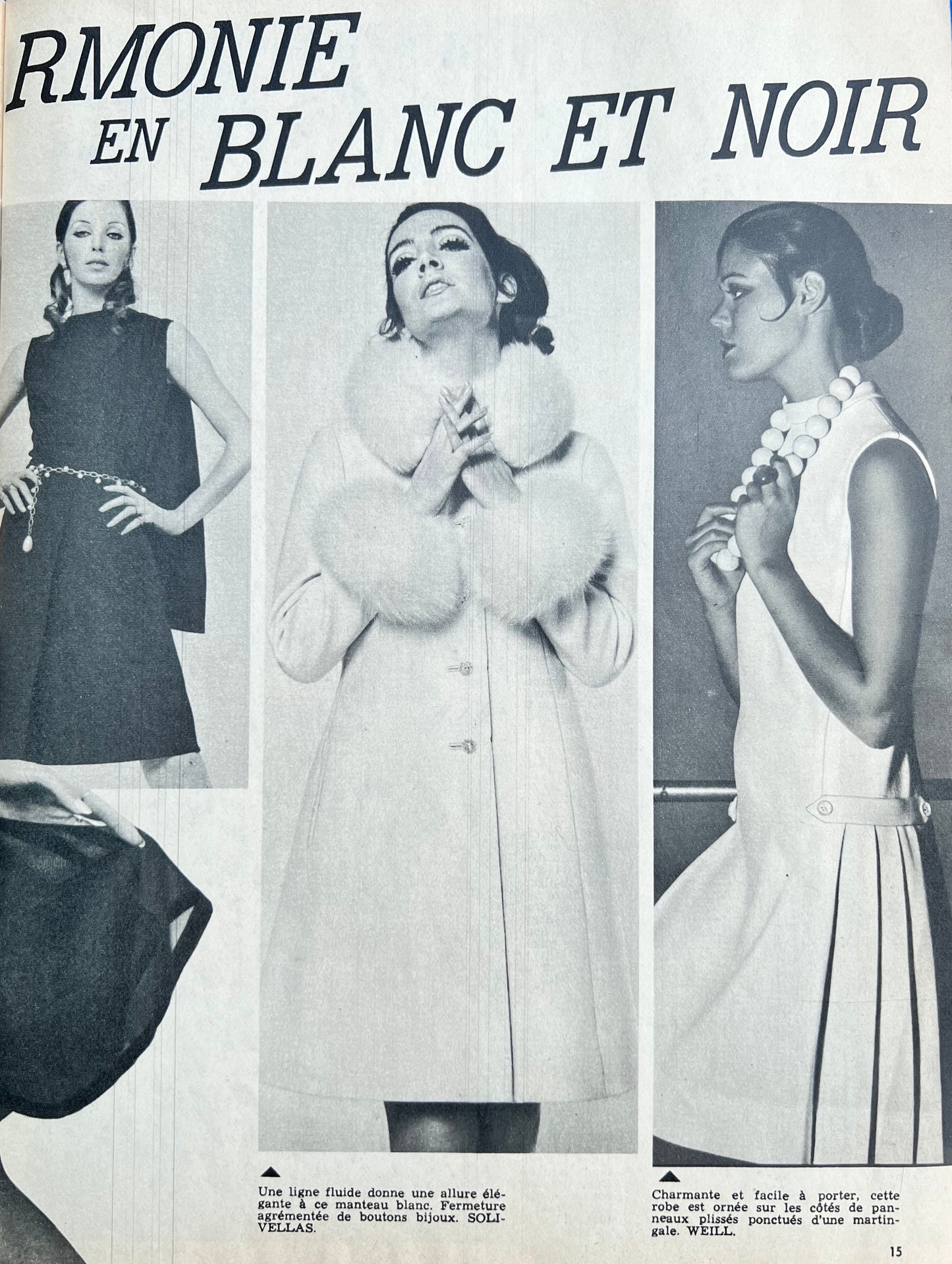 December 1968 Christmas Issue of French Modes de Paris incl. Dress Pattern.