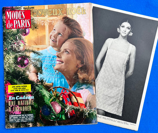 December 1968 Christmas Issue of French Modes de Paris incl. Dress Pattern.