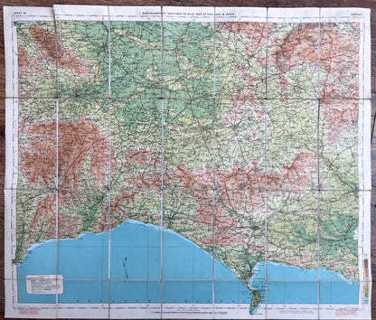 1920s Bartholomew's Map of Dorset and Somerset (Sheet 34)