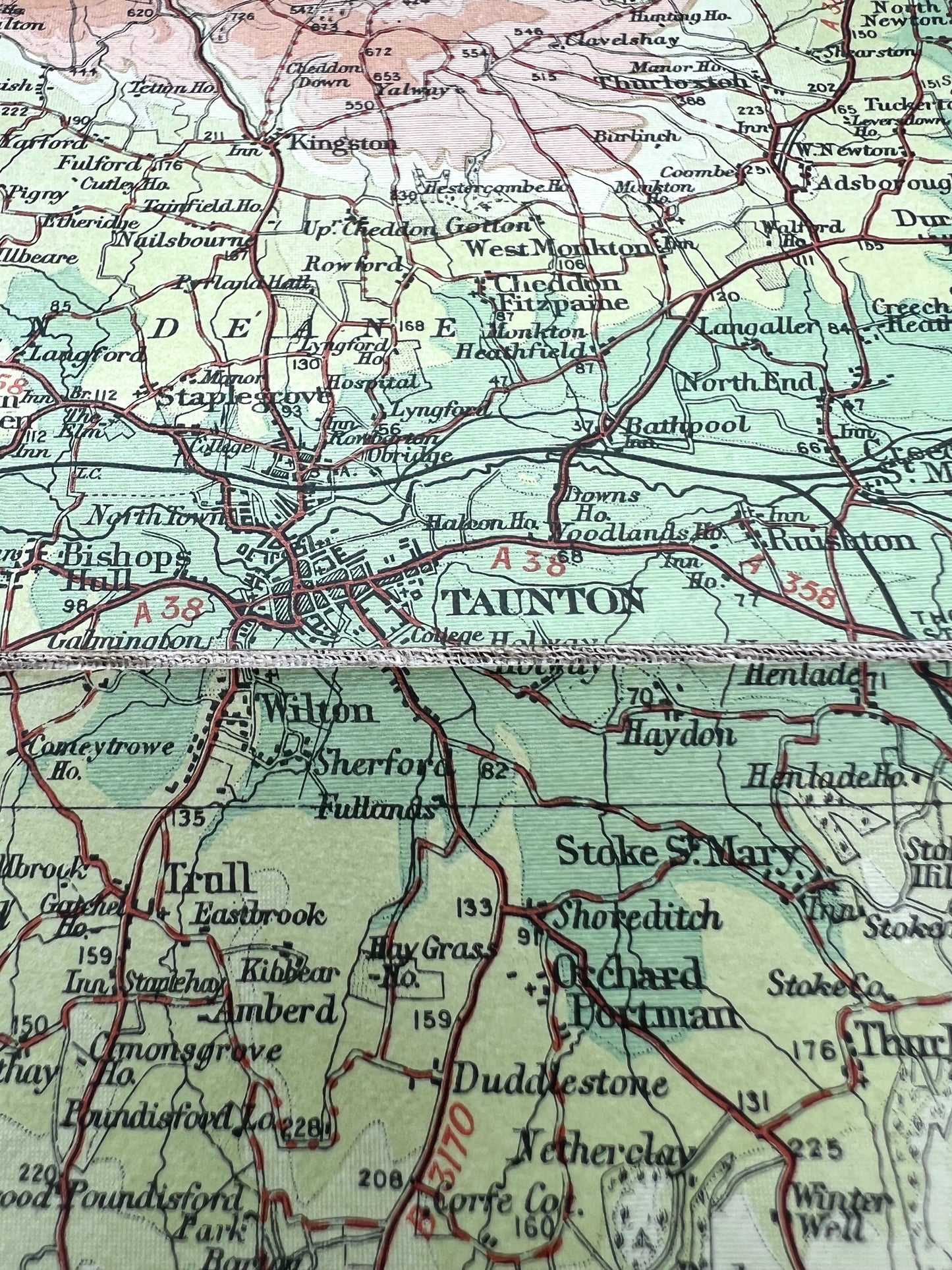 1920s Bartholomew's Map of Dorset and Somerset (Sheet 34)