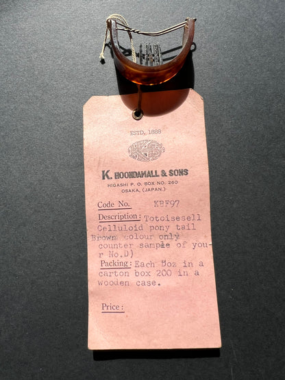 1940s Celluloid Pony Tail Holder Salesmans Sample
