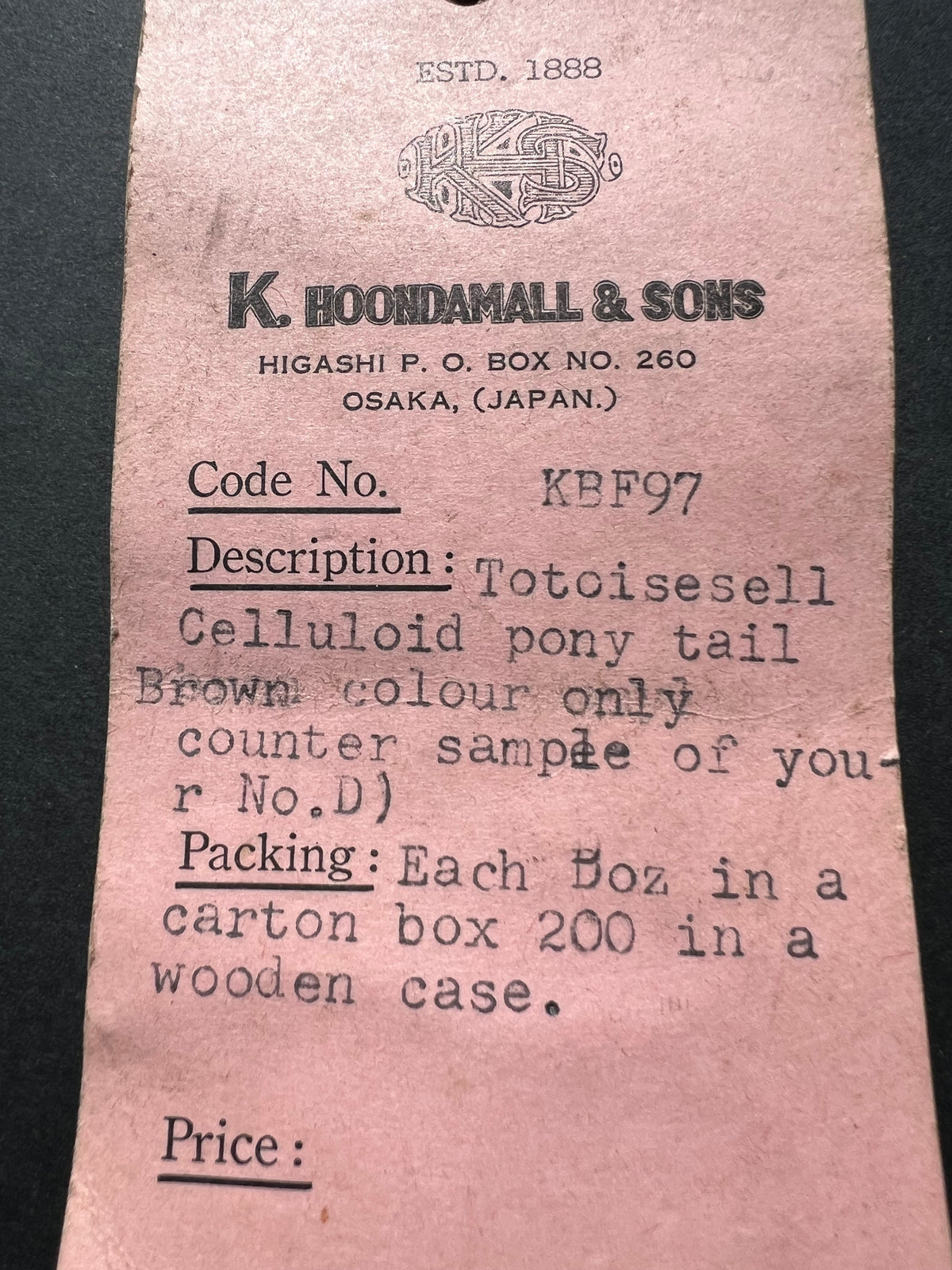 1940s Celluloid Pony Tail Holder Salesmans Sample