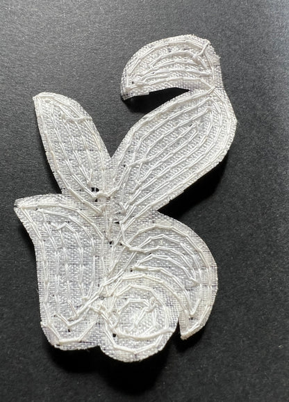 Faux Pearl and White Beads 6.5cm Decorative Applique