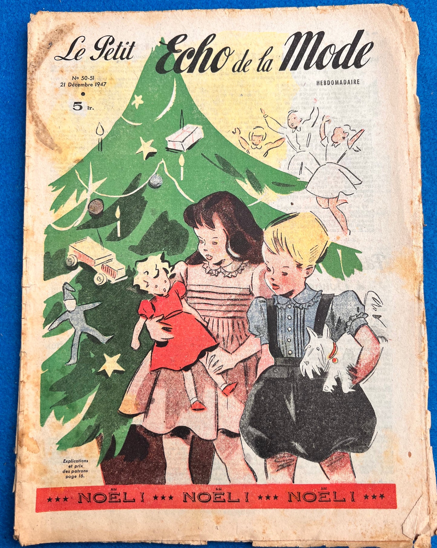 Delightful Christmas Scenes in December 1947 and 1949 French Petit Echo de la Mode