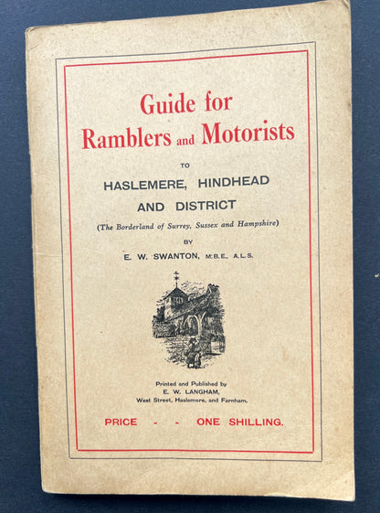 1940s Guide for Ramblers and Motorists to Hindhead, Haslemere and District