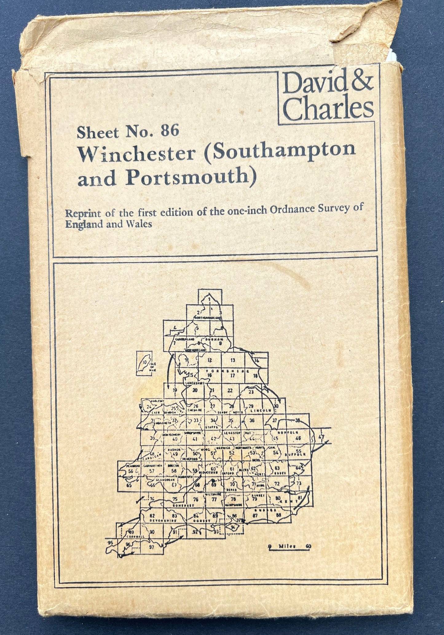 Reprint of 1st Edition (1811) of 1" Ordnance Survey Sheet 86 Southampton and Portsmouth