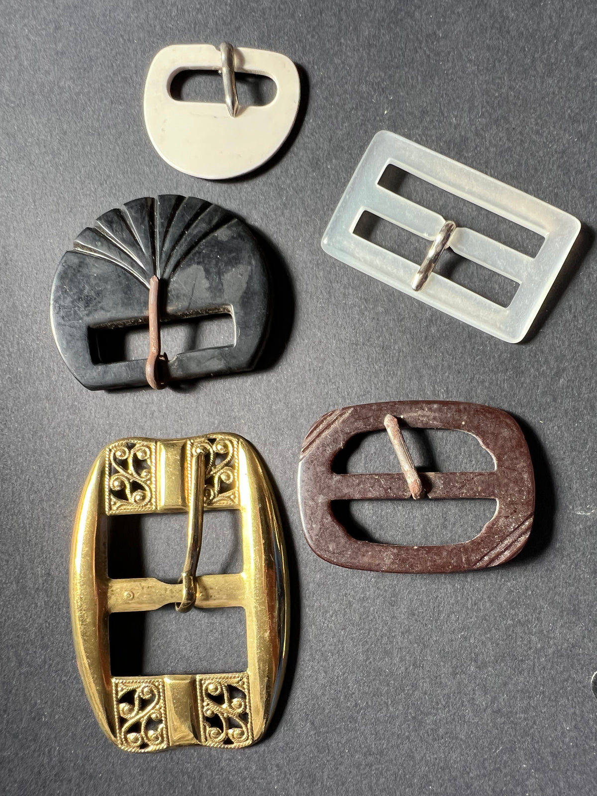 Job Lot of 14 Varied Vintage Buckles with Prongs