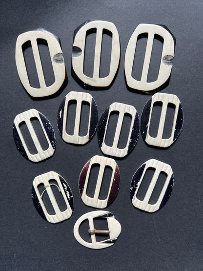 Job Lot of 11  Vintage Buckles for Painting or Upcycling