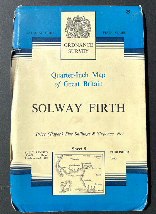 1963 Quarter Inch Ordnance Survey Map of SOLWAY FIRTH Sheet 8