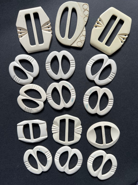 Job Lot of 15  Vintage Buckles for Painting or Upcycling