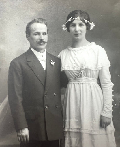 1920s French Studio Wedding Photo