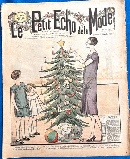 Enticing Christmas Scene on 27th December 1925 French Le Petit Echo de la Mode