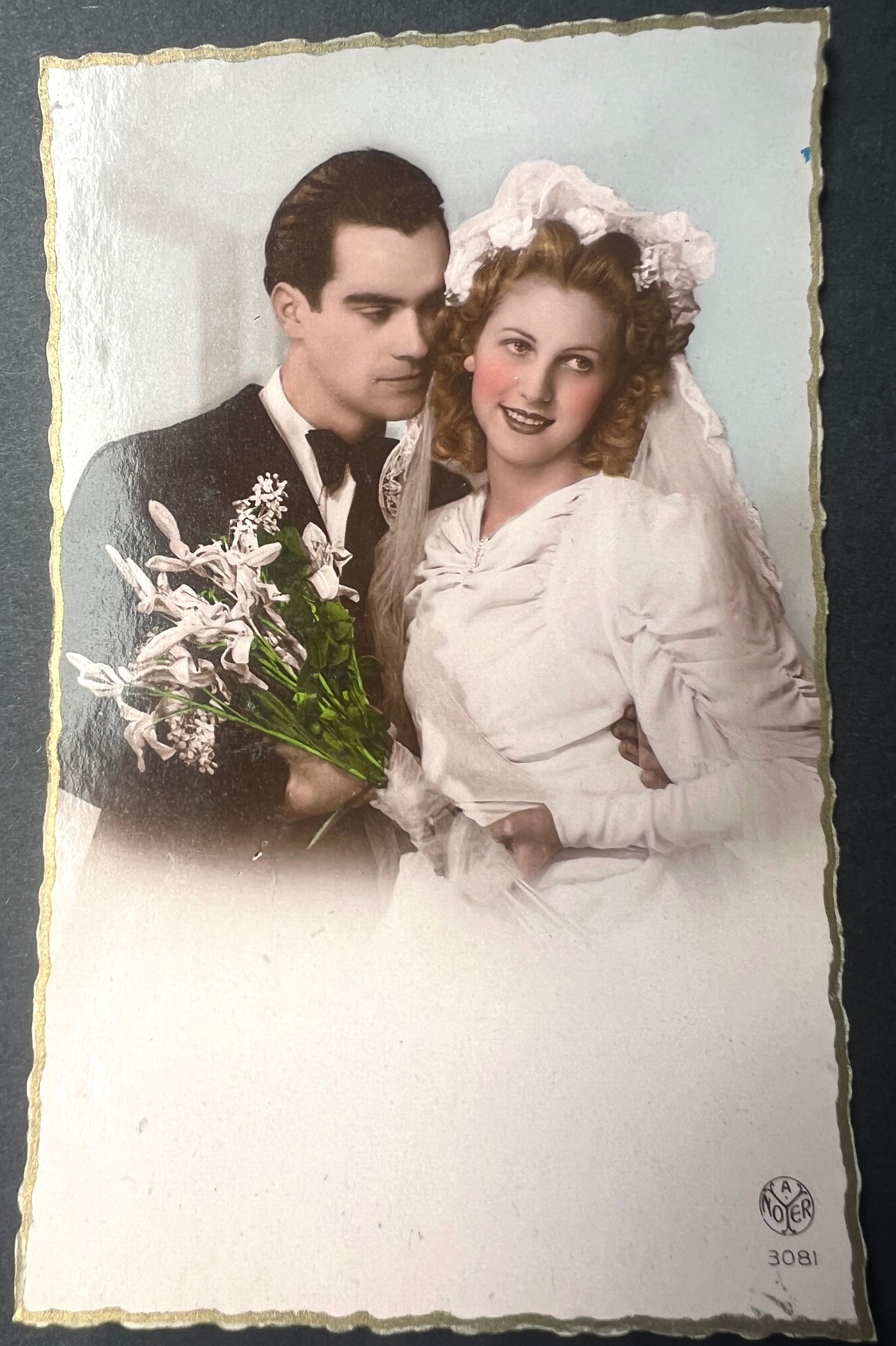 Unused 1940s French Wedding Postcards