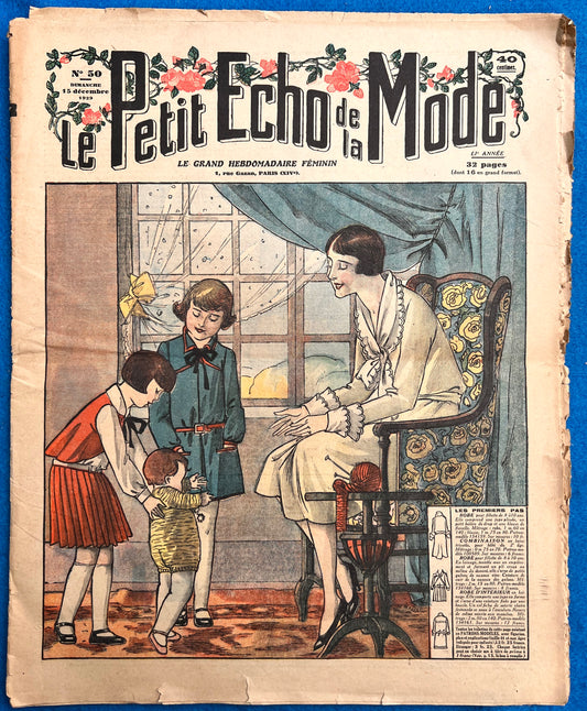 Toddling Towards Christmas on 15th December 1929 French Le Petit Echo de la Mode