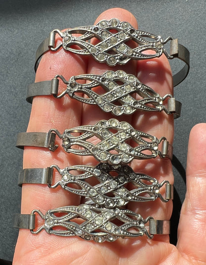 5 Vintage 1930s Bangles that Need Some Crystals Replacing
