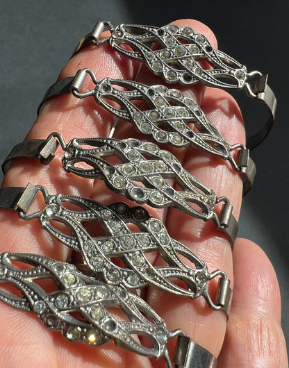 5 Vintage 1930s Bangles that Need Some Crystals Replacing