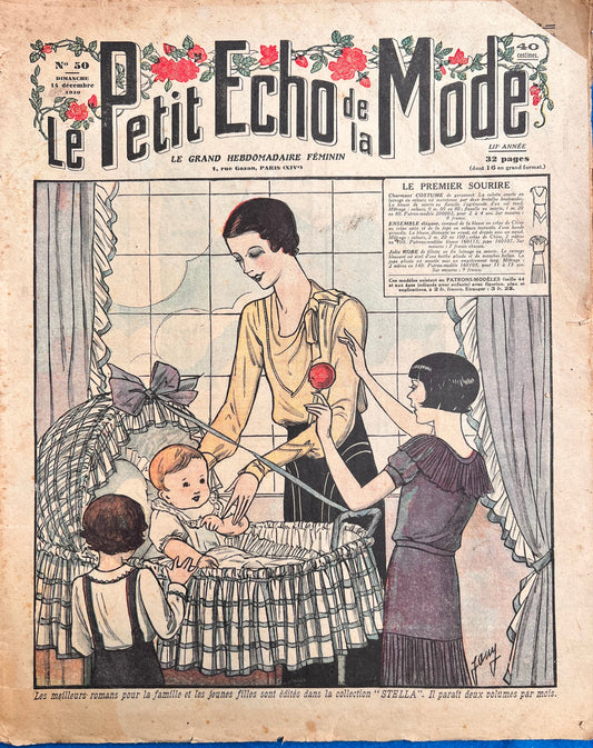 Baby's First Christmas on 14th December 1930 French Le Petit Echo de la Mode