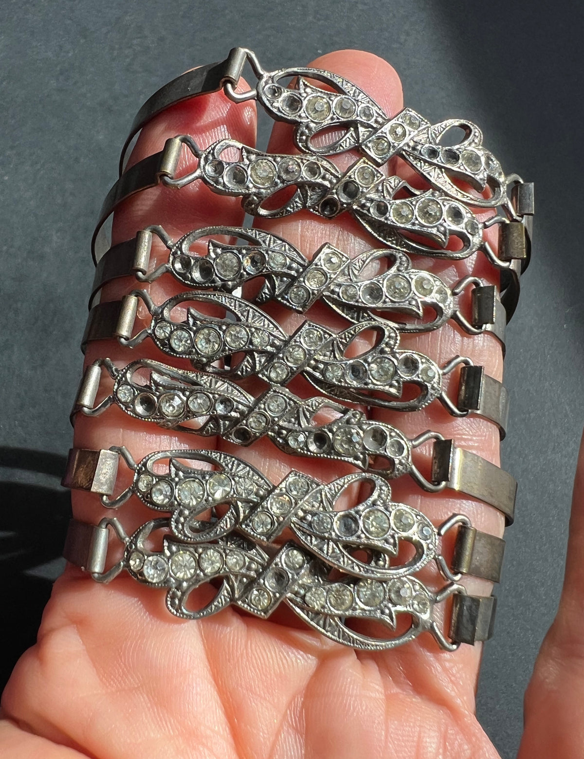 7  1930s Bangles that Need Some Crystals Replacing