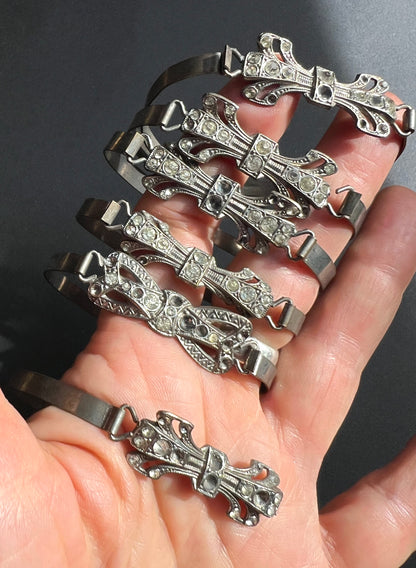 7  1930s Bangles that Need Some Crystals Replacing - 2 designs