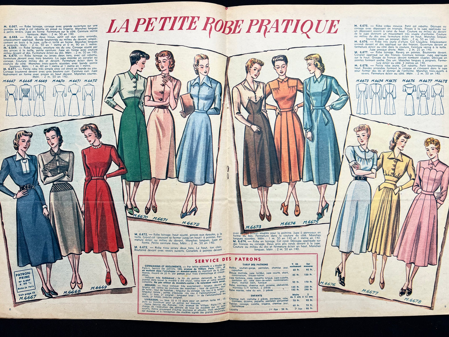 21st January 1949 Edition of French Fashion Paper Modes de Paris