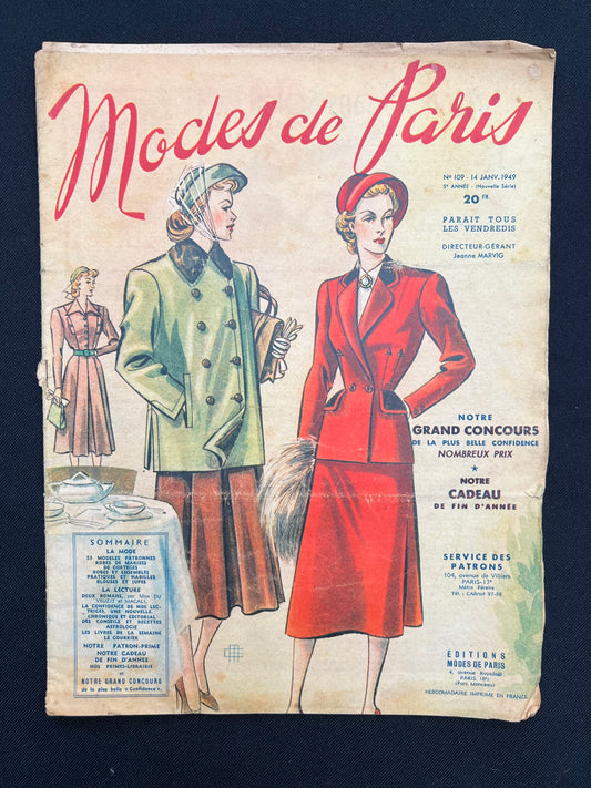 Winter wedding in 14th January 1949 French Fashion Paper Modes de Paris