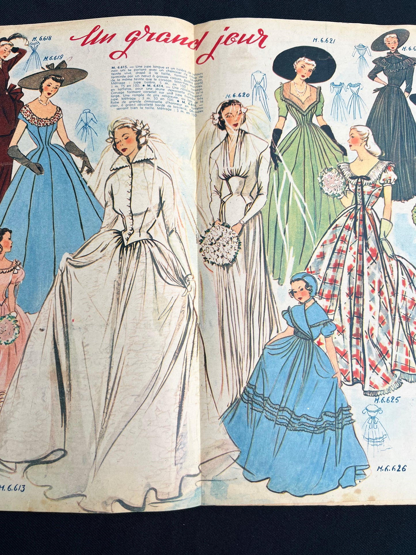 Winter wedding in 14th January 1949 French Fashion Paper Modes de Paris