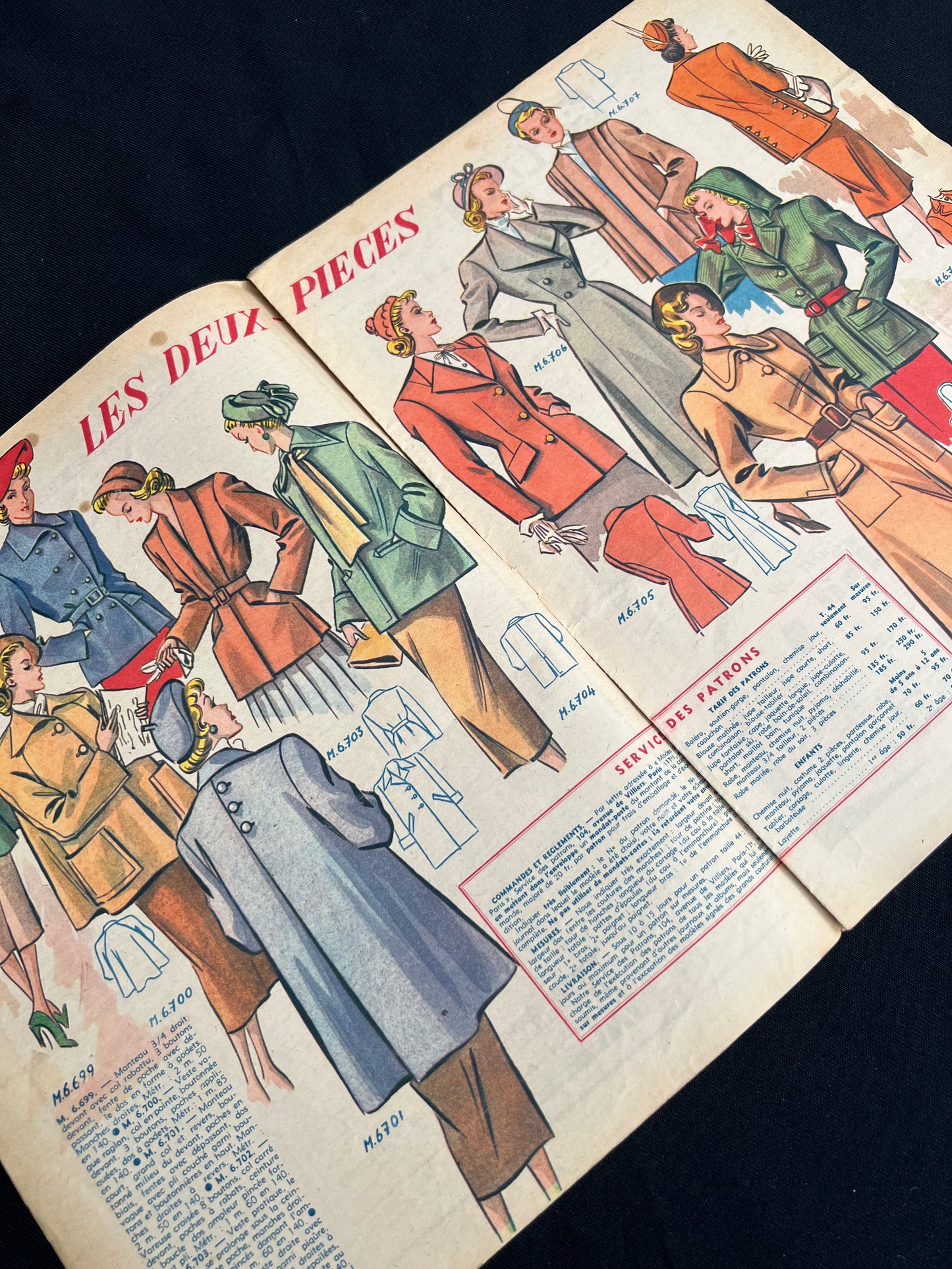 Winter Fashions in 28th January 1949 French Fashion Paper Modes de Paris