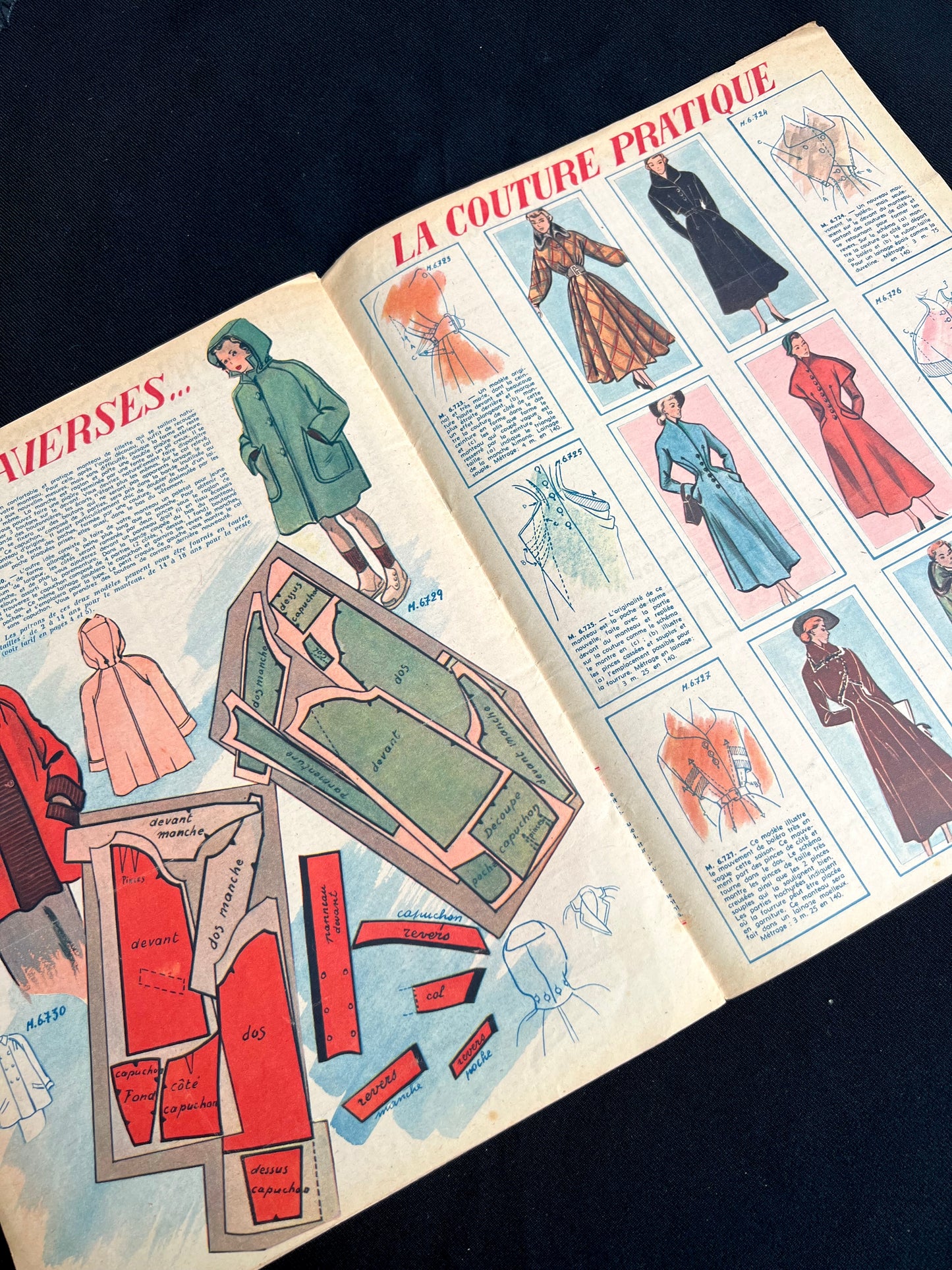 Winter Fashions in 28th January 1949 French Fashion Paper Modes de Paris