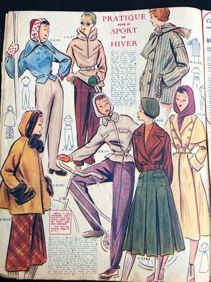 Winter Sports Wear in 6th January 1950 French Fashion Paper Modes de Paris