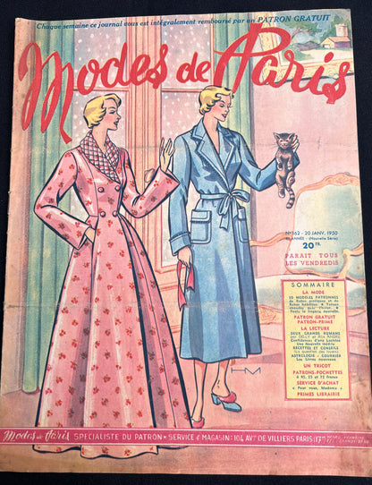 Lovely Lingerie and Nightwear in 20th January 1950 French Fashion Paper Modes de Paris