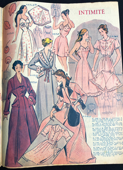 Lovely Lingerie and Nightwear in 20th January 1950 French Fashion Paper Modes de Paris