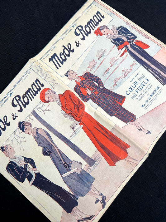 Needlework Projects + Lingerie in 9th January 1937 French Magazine Mode & Roman