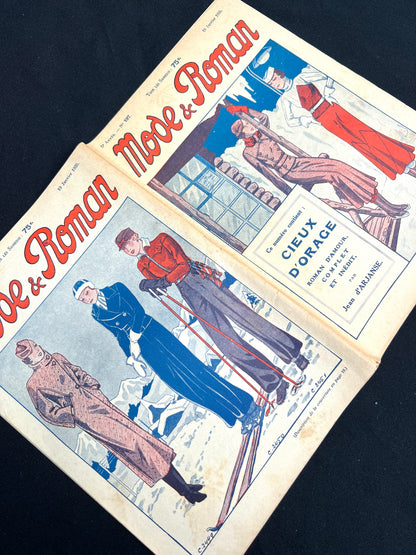 Ski-ing and Needlework in 19th January 1935 French Magazine Mode & Roman