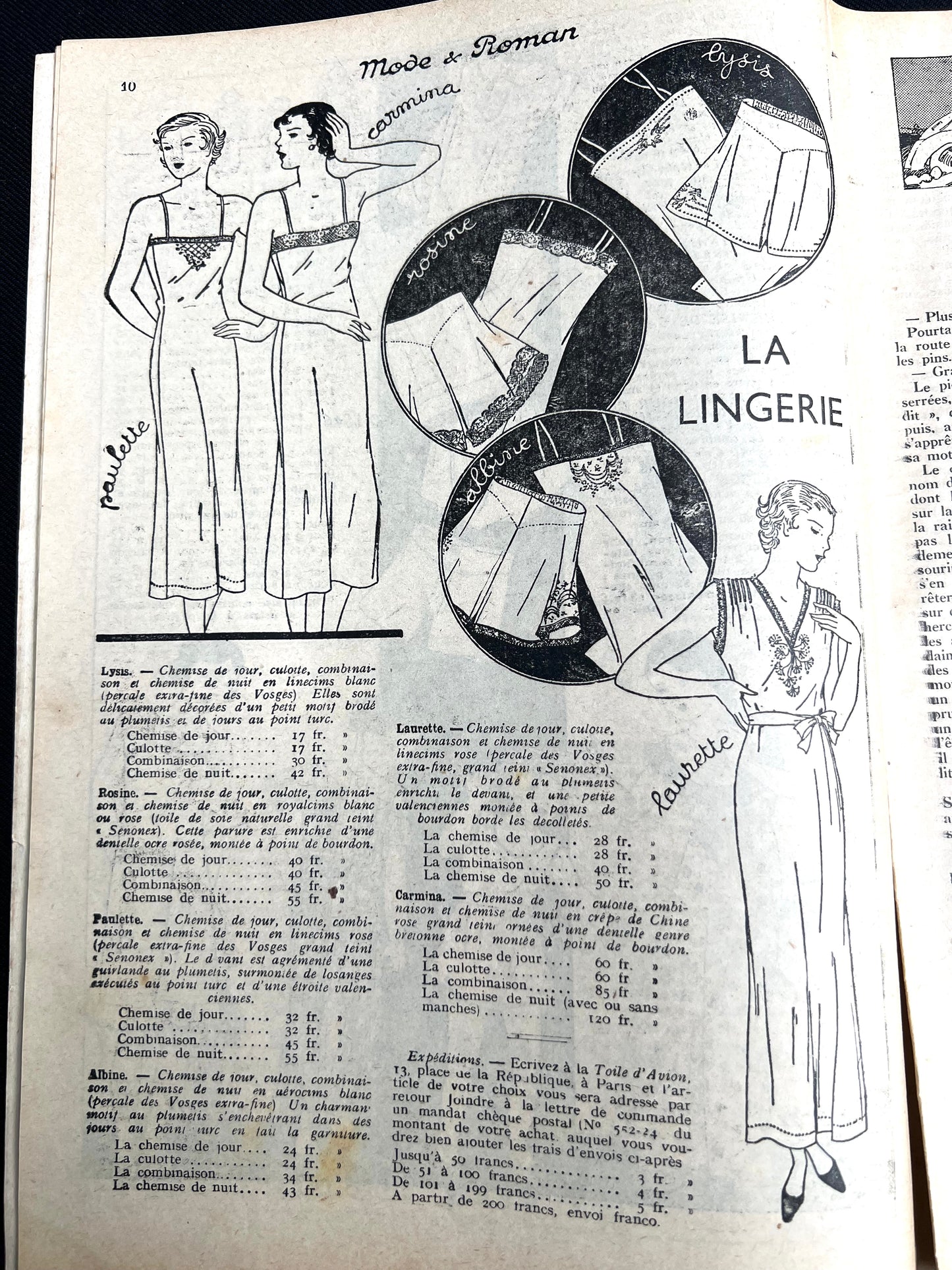 Ski-ing and Needlework in 19th January 1935 French Magazine Mode & Roman