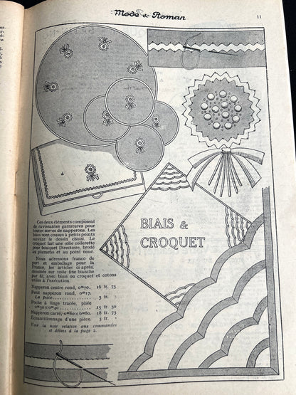 Ski-ing and Needlework in 19th January 1935 French Magazine Mode & Roman